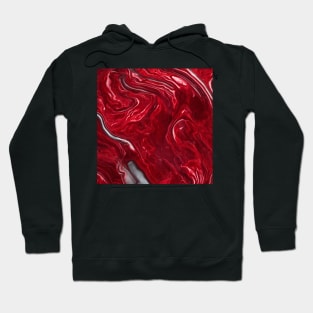 RED LIQUID MARBLE DESIGN, IPHONE CASE AND MORE Hoodie